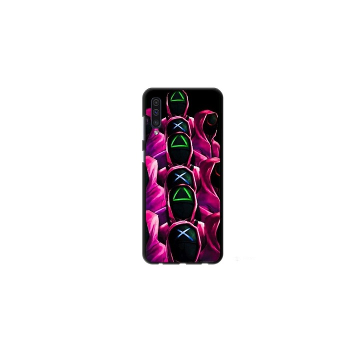 Husa personalizata HQ Print si Folie de Silicon pentru Huawei P40 Lite E, model Squid Game #8, multicolor, S1D1M0180