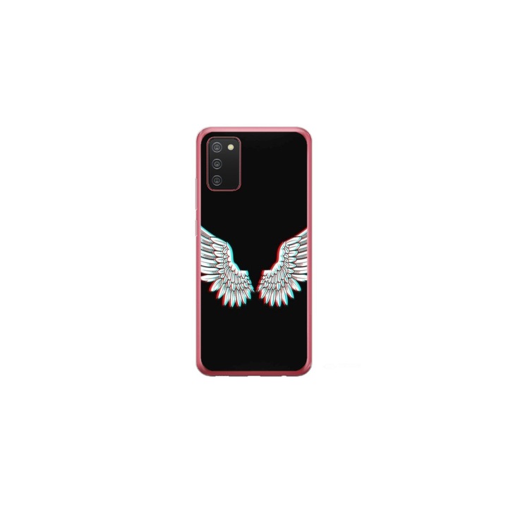Husa personalizata HQPrint si Folie de Silicon pentru Samsung Galaxy A03s, model Angel, multicolor, S1D1M0219