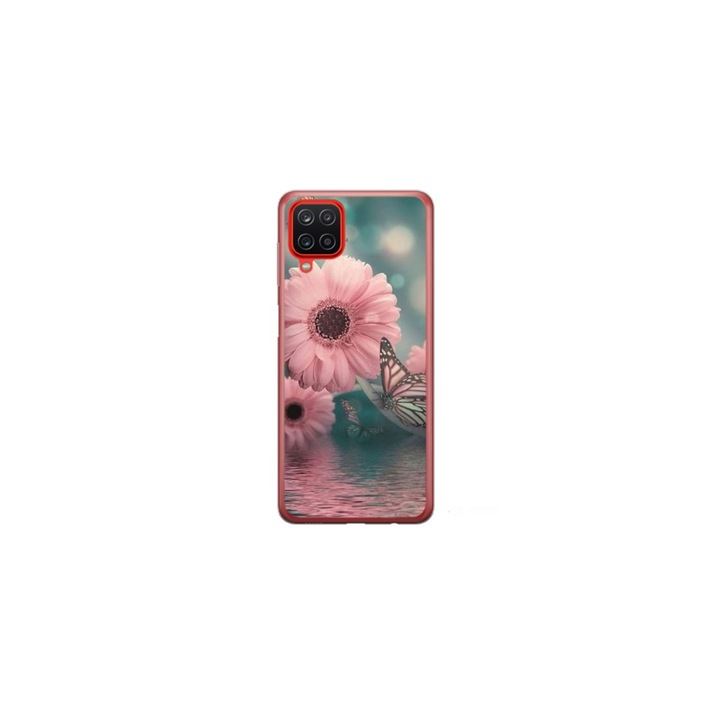 Husa personalizata HQ Print si Folie de Silicon pentru Samsung Galaxy A22 4G, model Flowers #7, multicolor, S1D1M0140
