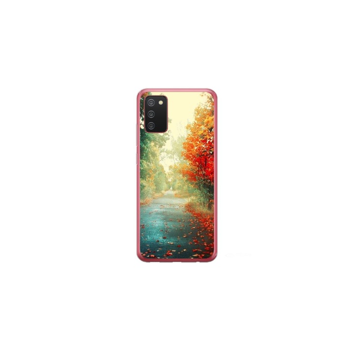 Husa personalizata HQPrint si Folie de Silicon pentru Samsung Galaxy A03s, model Nice View #15, multicolor, S1D1M0383