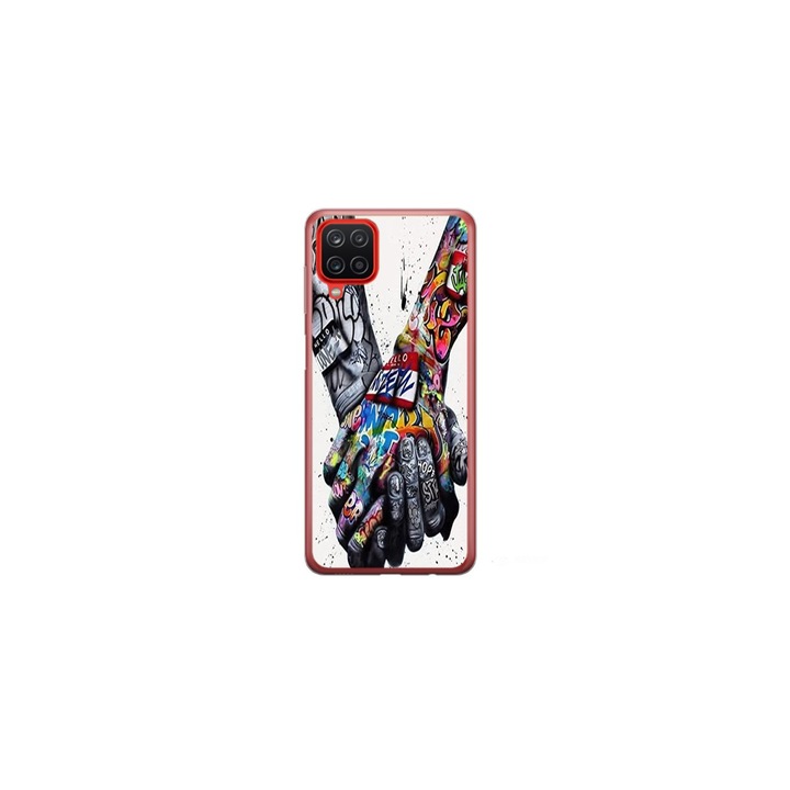Husa personalizata HQ Print 360 de grad pentru Samsung Galaxy A42 5G, model Abstract Holding, multicolor, S1D1M0271