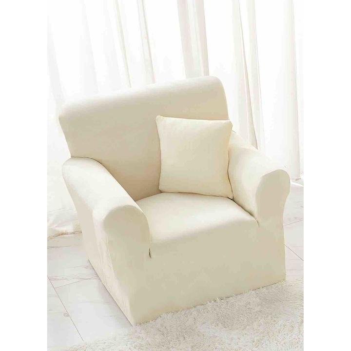 Jojo Home Fotelhuzat, bársony, S 90-140 cm, krém szín