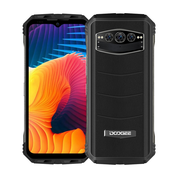 Mobiltelefon Doogee V30 Black, eSIM, 5G, 6,58" FHD+ 120Hz IPS Waterdrop, 8GB RAM, 256GB ROM, Infravörös Night Vision, Android 12, 10800mAh