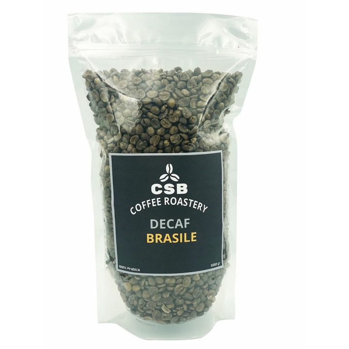 Cafea verde boabe de specialitate, CSB Coffee Roastery, Brazilia Decaf, 100% Arabica, 500 gr