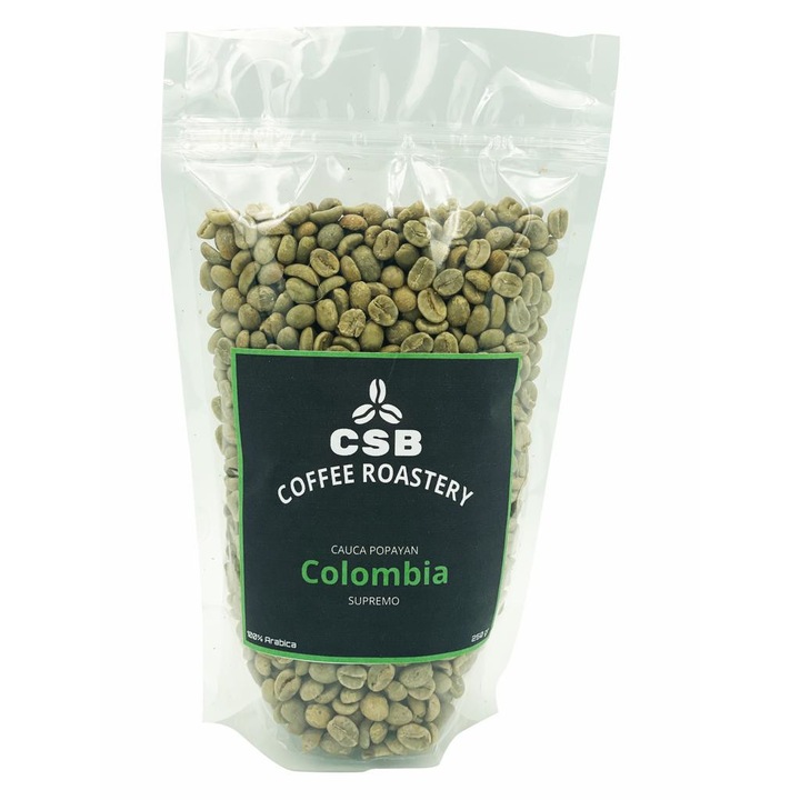 Cafea verde boabe de specialitate, CSB Coffee Roastery, Columbia, 100% Arabica, 500 gr