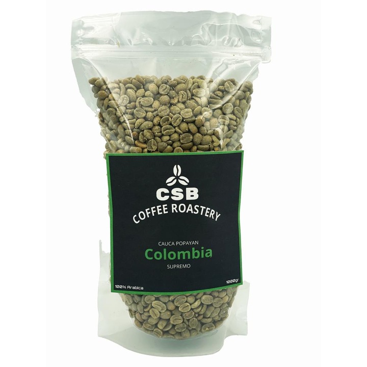 Cafea verde boabe de specialitate, CSB Coffee Roastery, Columbia, 100% Arabica, 1 kg
