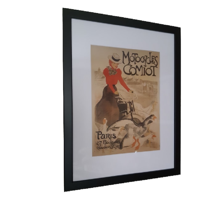 Tablou decorativ, poster, vintage, Motocycles Comiot-Paris, inramat, 30 cm x 40 cm