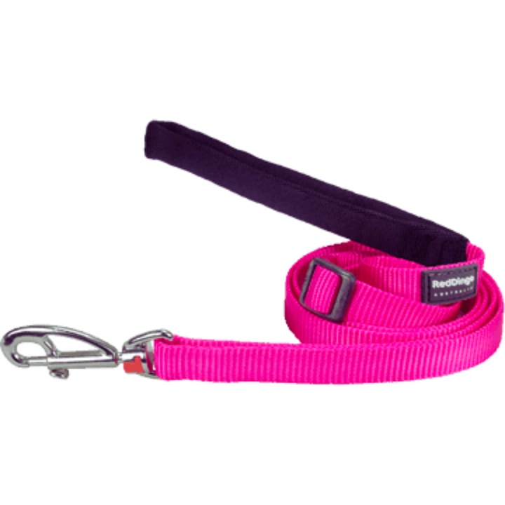 Lesa Ajustabila pentru Caini, Red Dingo, Classic Lead, Hot Pink, (110-180 cm / 25 mm), L