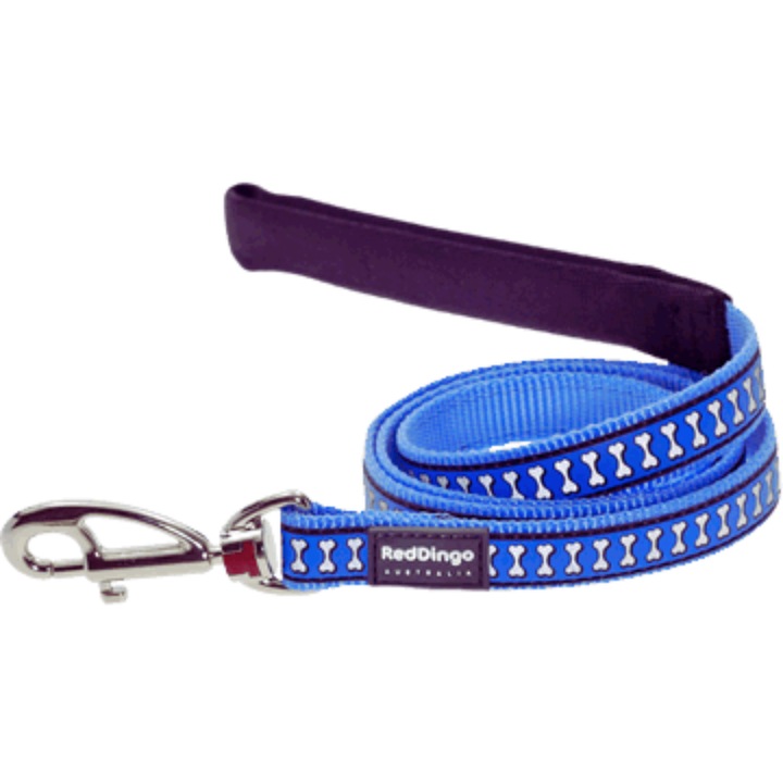 Lesa pentru Caini, Red Dingo, Reflective Bones, Albastru, (120 cm / 20 mm), M