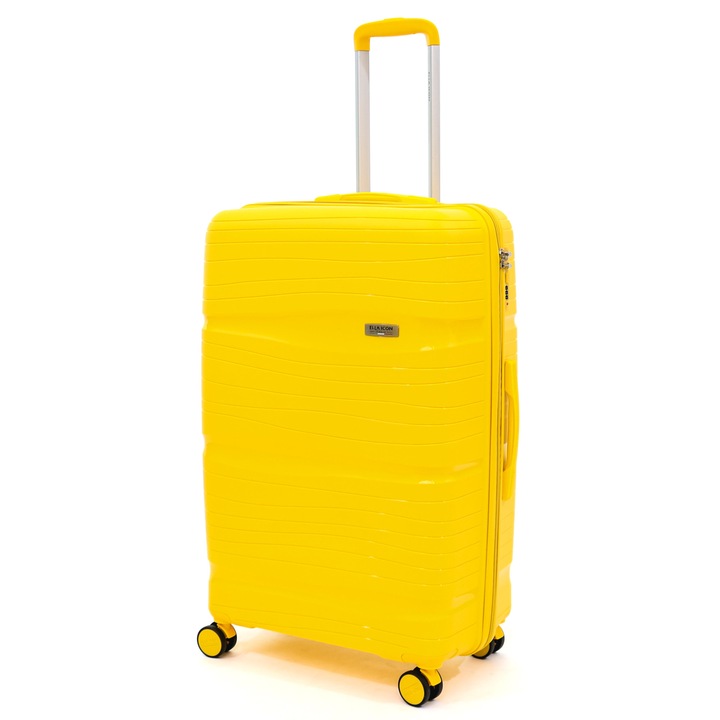 Куфар, Ella Icon, Waves, жълто, 76x48x29 см