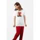 Tricou personalizat pentru femei cu imprimeu, Nerd Chicken Model 5, Bumbac, Alb, M