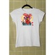 Tricou personalizat pentru femei cu imprimeu, Nerd Chicken Model 5, Bumbac, Alb, M