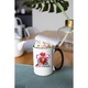 Cana personalizata cu imprimeu, Nerd Chicken model 56, Ceramica, 330 ml, Maner si interior Negru