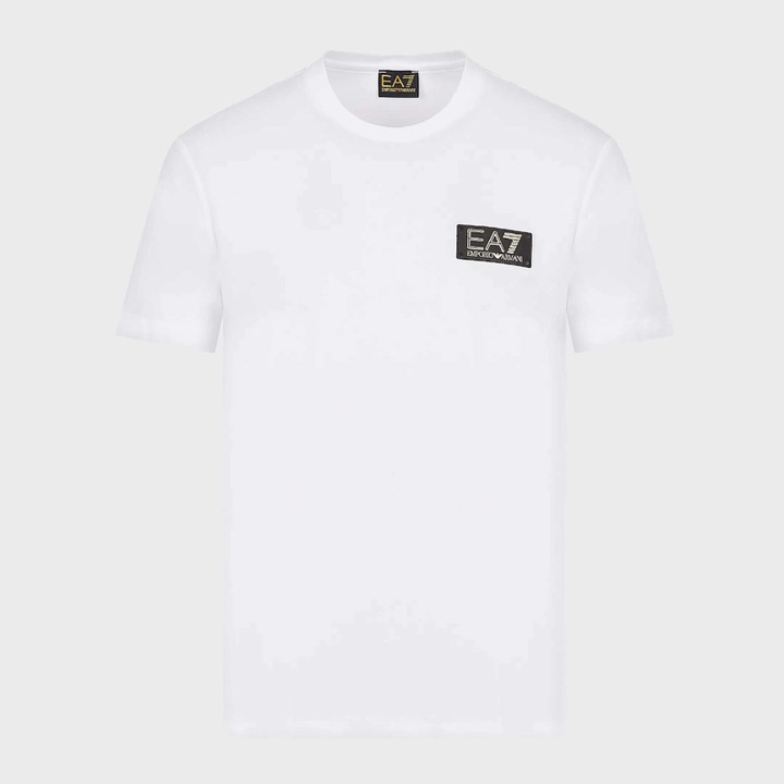 Tricou EA7 M Tee Pima Js, 3RPT19-PJM9Z-1100, Barbati, Alb, Alb