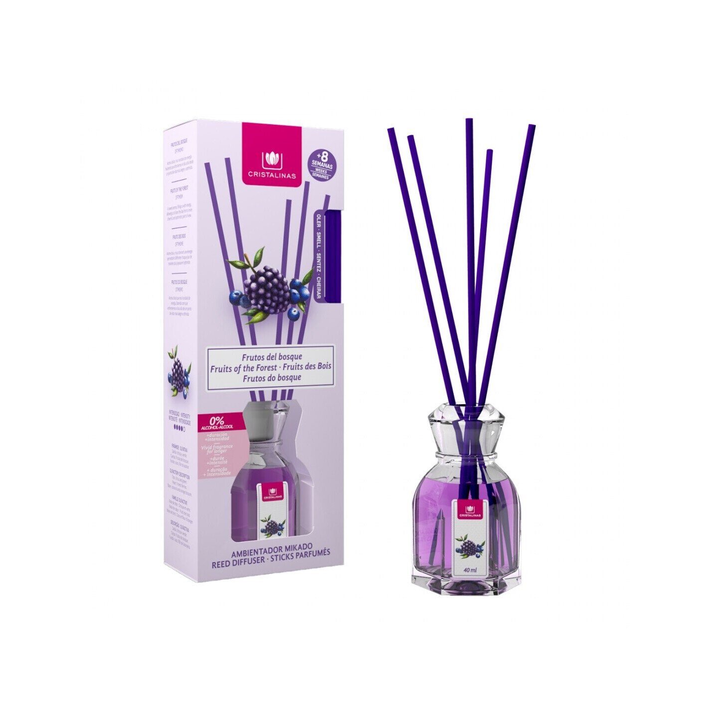 Odorizant camera 0% alcool Cristalinas, Fructe de padure - optimism, 40 ml