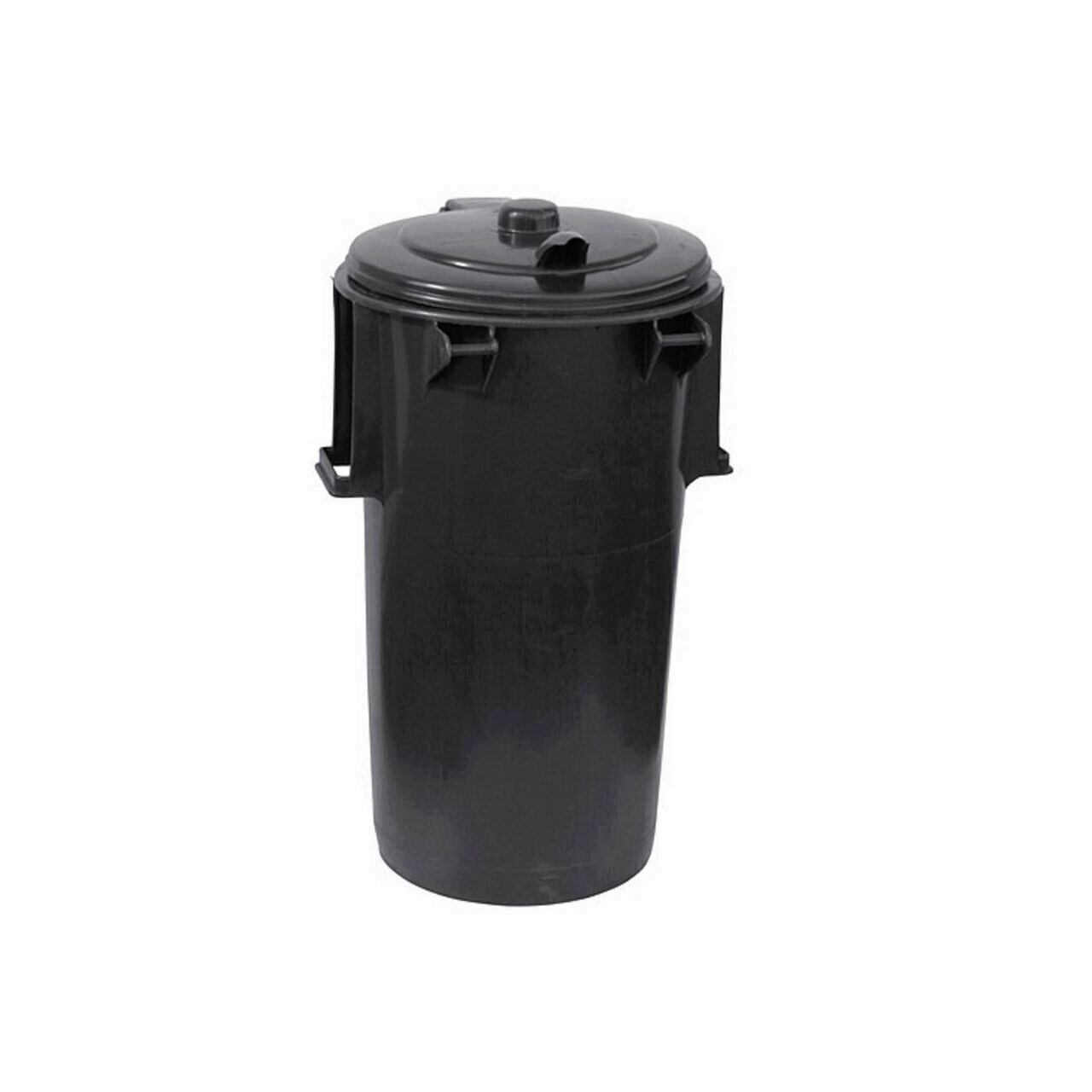 Cos de gunoi cu capac Strend Pro ICS P140110, capacitate 110 lit, PVC, Negru