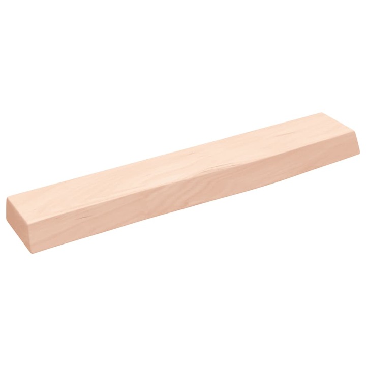 Kezeletlen tömör tölgyfa fali polc 60x10x4 cm