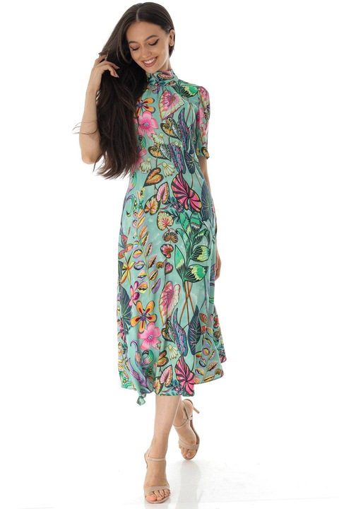 Дрешна рокля с флорален принт - DR4540
