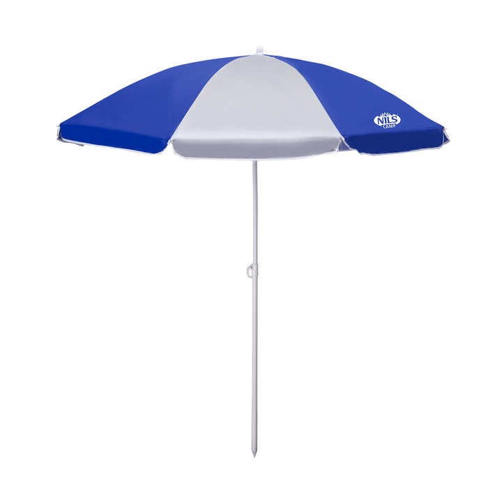 NC7813 Nils Umbrela Plaja 180 cm – Umbrela Soare Reglabila, Protectie UV, Stabila pentru Plaja si Camping