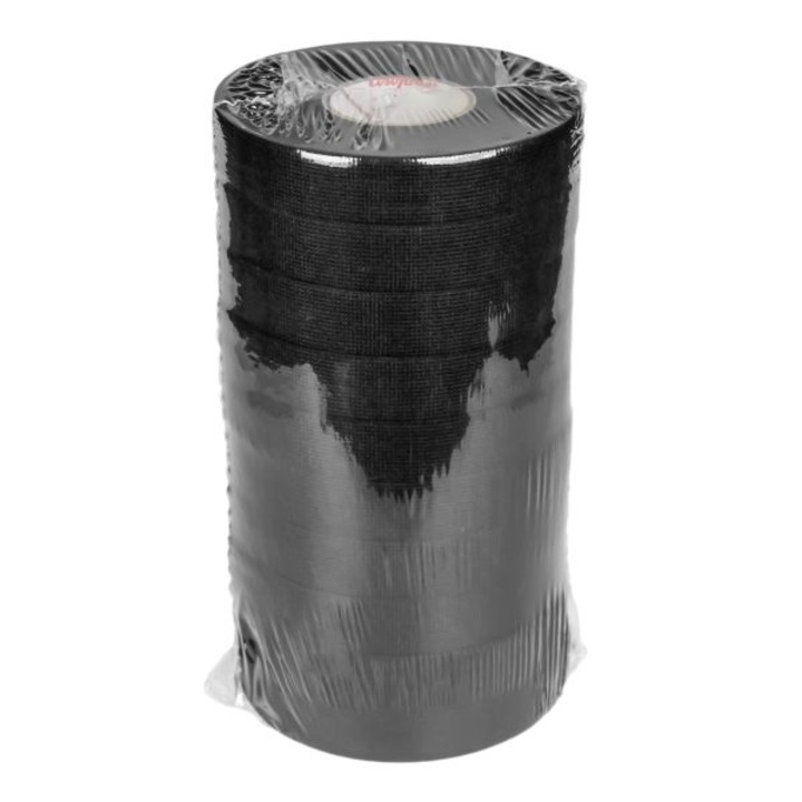 Комплект от 10 броя черно тиксо с дължина 25м, ширина 19мм