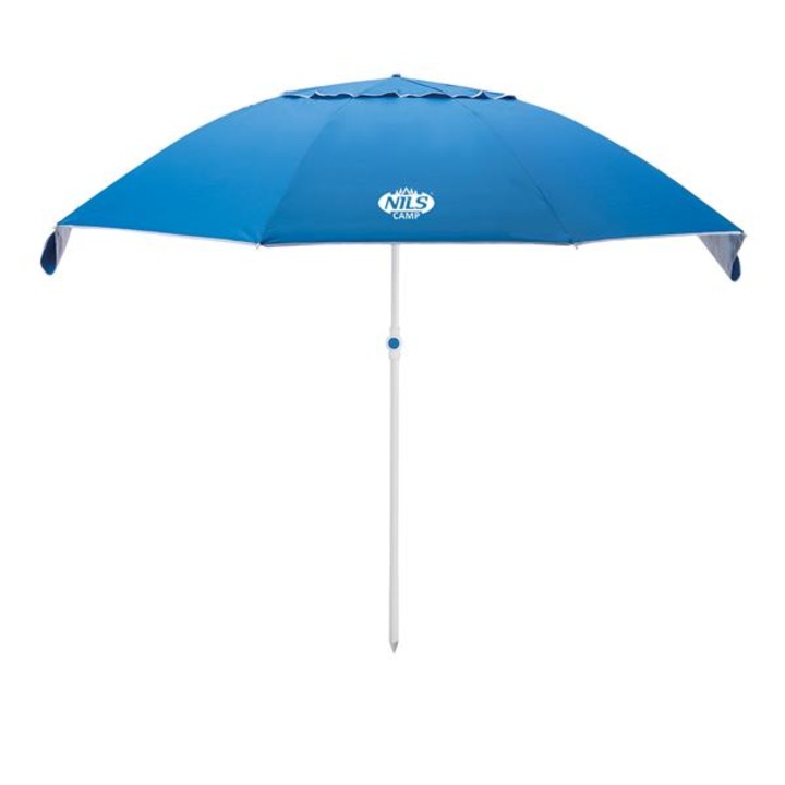 Umbrela de plaja, Nils Camp, Poliester/Otel, 220x190 cm, Albastru