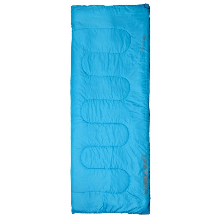 Sac De Dormit, Meteor, Dreamer, Material Exterior, Poliester 190T, Captuseala, Micro Poliester Moale 190T, Umplutura, Fibra De Poliester Hollow 200 G/M2, Interval De Utilizare, Confortabil +15°C, Extrem 0°C, Dimensiuni, 190 cm x 75 cm, Albastru-Gri