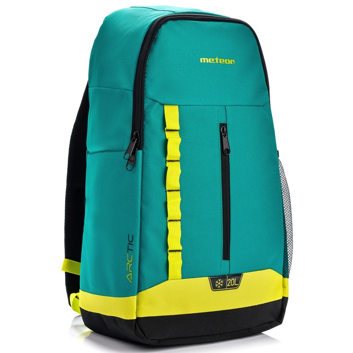 Rucsac Termic, Meteor, Arctic 20 L, Usor Si Compact, Mentine Frigul Ore Intregi, Bretele Reglabile, Buzunar Exterior Cu Fermoar, Suport Pentru Sticle, Ideal Pentru Picnic Si Excursii, Albastru