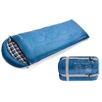 Sac de dormit Meteor, Bumbac, 220 cm, Albastru