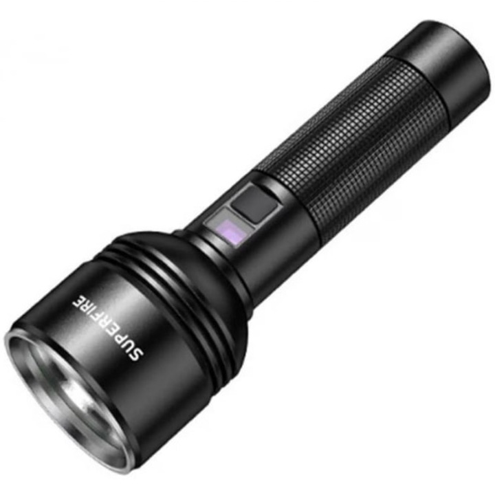 LED фенер Superfire D18, USB-C, 36W, 2000 lm, 5200 mAh, 5 светлинни режима, IP44, Алуминий