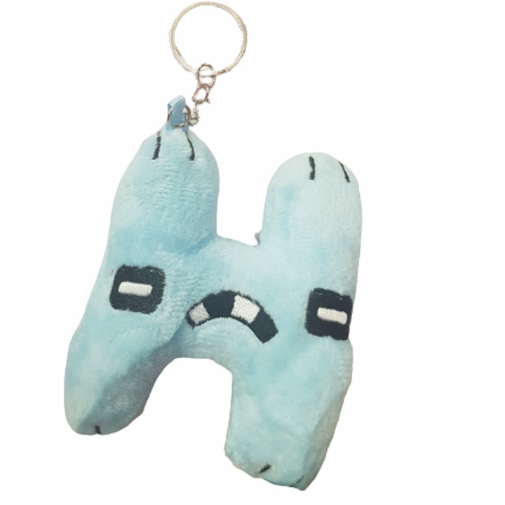 Играчка Буква Н, Тип ключодържател, Плюшена, Син