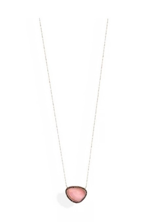 Victoria Rose gold színű rózsaszín nagy köves nyaklánc