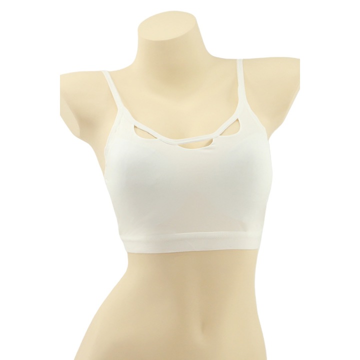 Bustiera sport cu spatele gol MG-6001alb 88847, Alb, XL