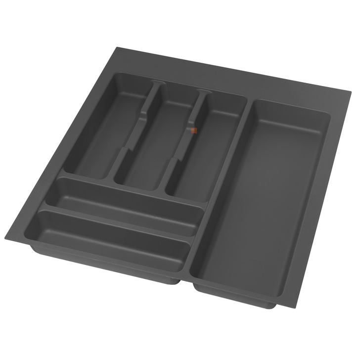 Suport organizare tacamuri, pentru latime exterioara corp 500 mm, montabil in sertar de bucatarie, Emuca, antracit