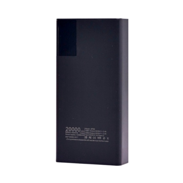 Külső akkumulátor SkyDolphin SP06, 20000mAh, fekete