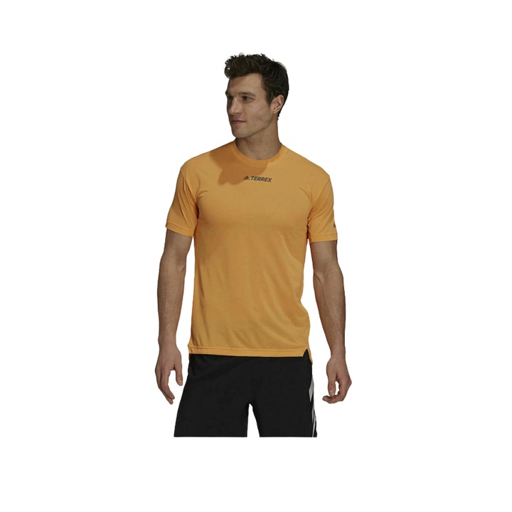 Tricou barbat Adidas, culoare portocaliu