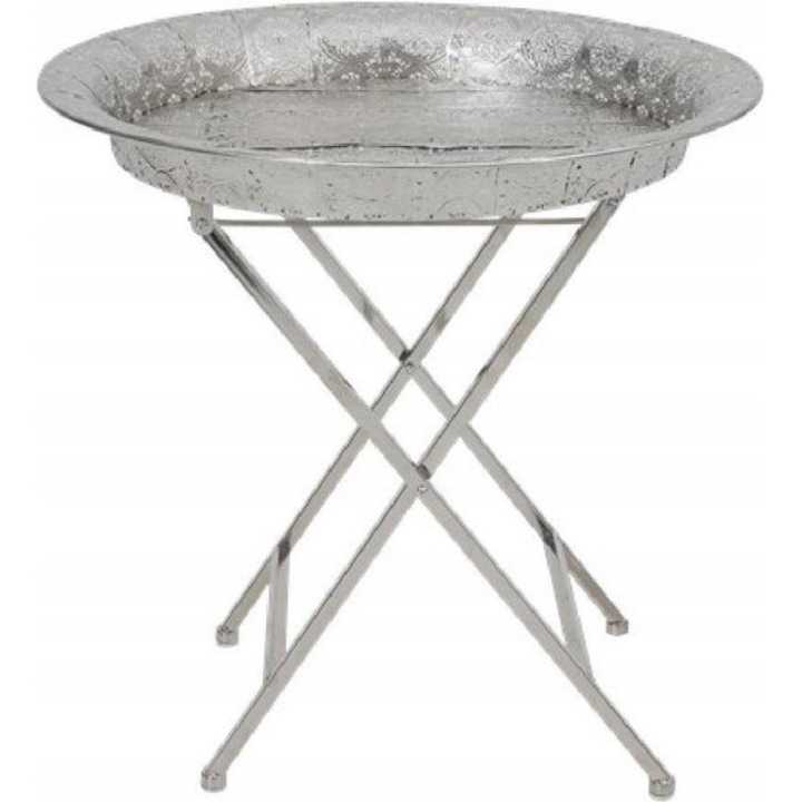 Masuta cafea, Metal, 45x55 cm, Argintiu