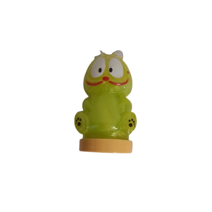 Jucarie slime gelatina parfumata cu sclipici in figurina Garfild 200g, verde-galben