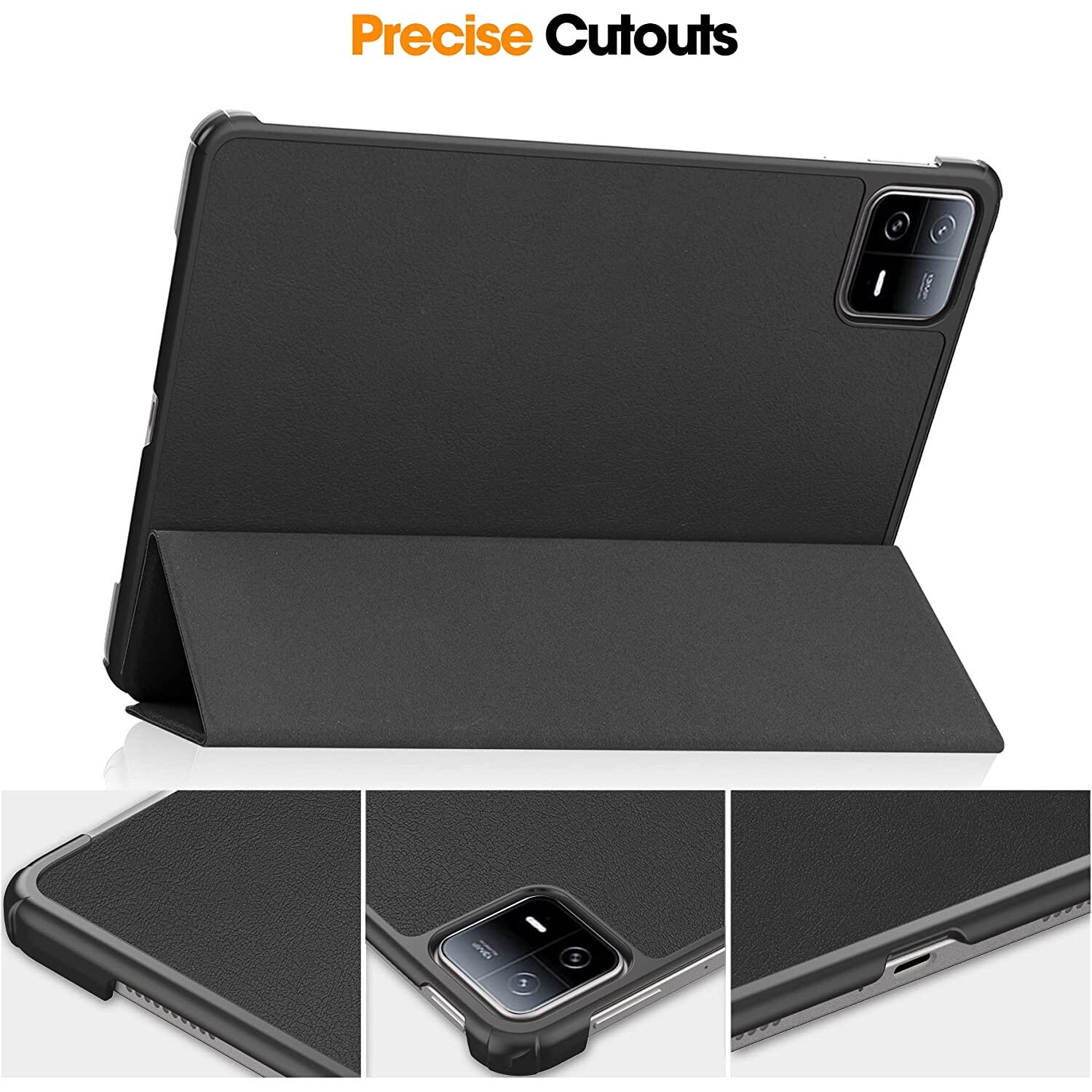 Husa pentru Xiaomi Pad 6, Pad 6 Pro trifold Slim UltraLight Aiyando, negru