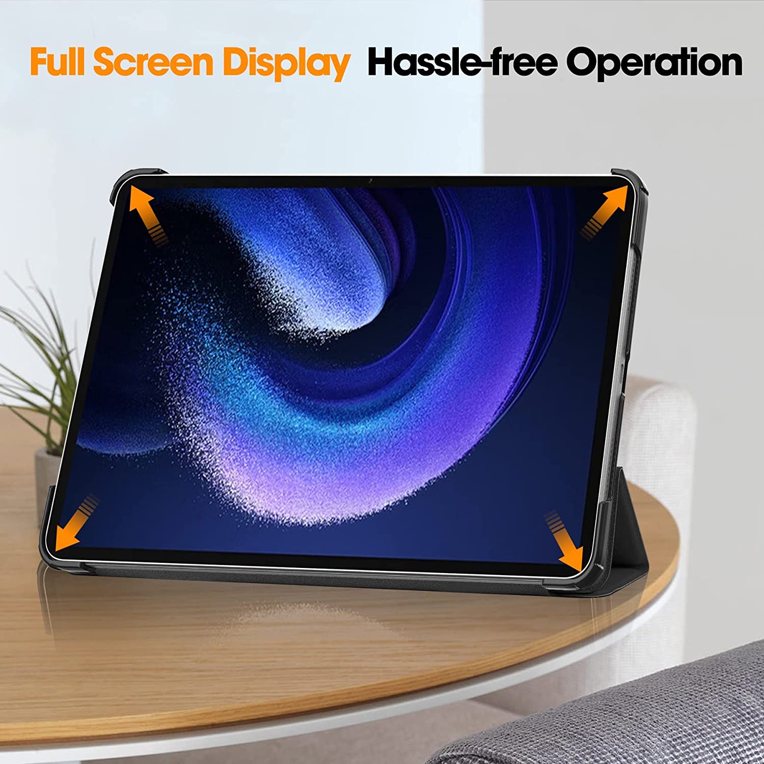 Husa pentru Xiaomi Pad 6, Pad 6 Pro trifold Slim UltraLight Aiyando, negru
