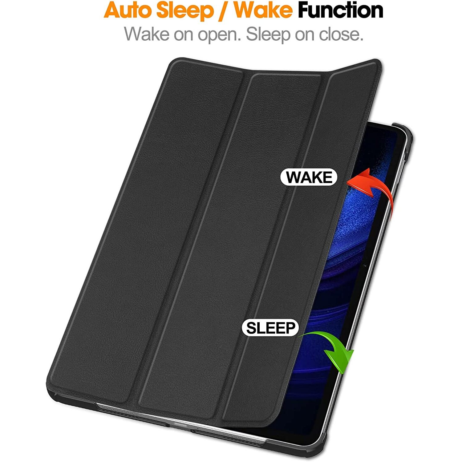 Husa pentru Xiaomi Pad 6, Pad 6 Pro trifold Slim UltraLight Aiyando, negru