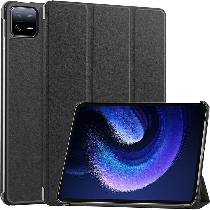 Husa pentru Xiaomi Pad 6, Pad 6 Pro trifold Slim UltraLight Aiyando, negru
