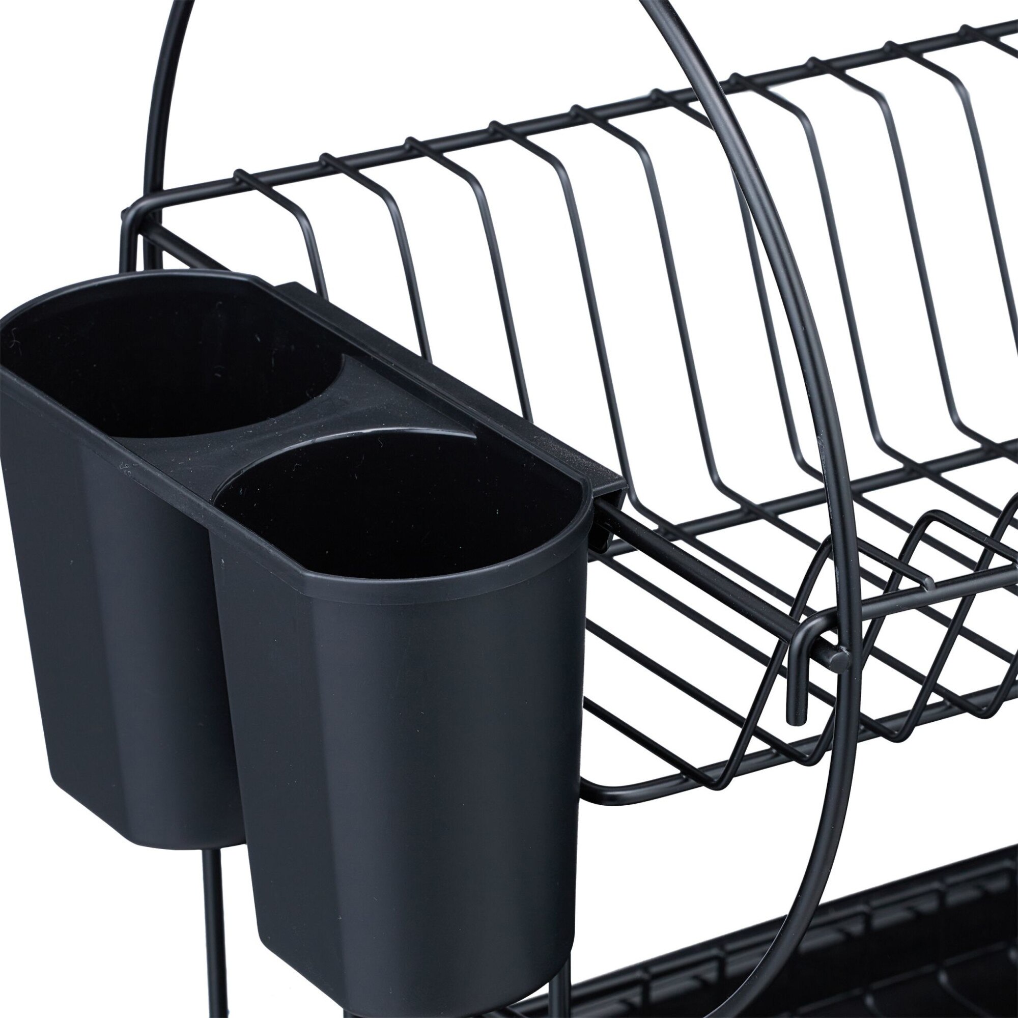 Rubbermaid 6008ARBLK Black Chrome Twin Sink Dish Drainer