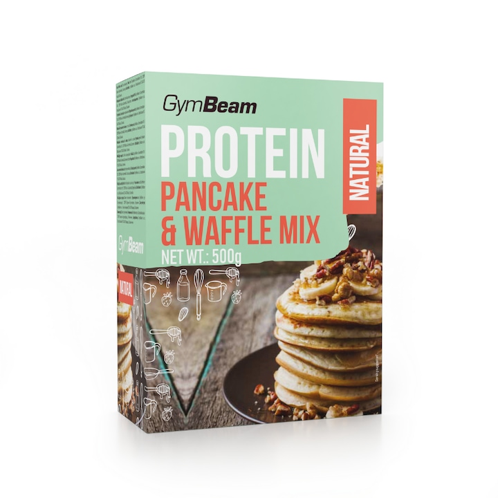 Protein Pancake & Waffle Mix, GymBeam, 500 g, fara aroma