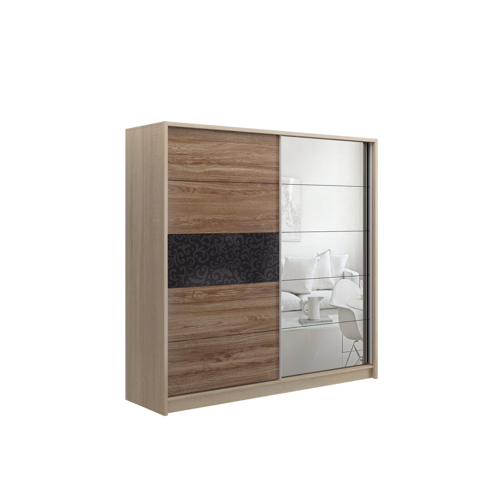 Dresing Galileo 185 D4, 2 Usi, Pal Melaminat 16 mm, Cant ABS 0.6 mm, Culoare Carcasa Sonoma