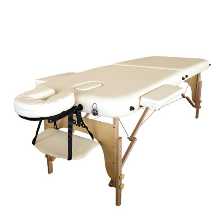 Масажна кушетка, NO.VA GM202, Дървена, Бежов