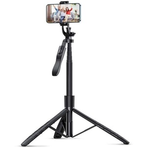 Selfie stick cu trepied Foto Telescopic Profesional 4D, pentru telefon, camera foto, Action Camera / GoPro cu telecomanda Bluetooth, balance shot, universal, reglabil, inaltime 34-153cm cu tija din aluminiu, Aiyando, negru