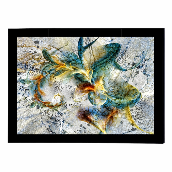 Картина на платно с рамка, Смесени емоции, 30 x 20 см, Grelys Print, дървена рамка, защита на изображението, Многоцветен
