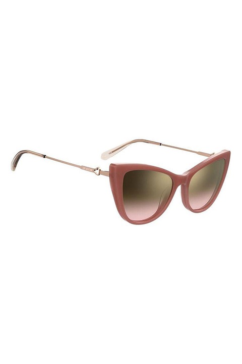 Love Moschino, Слънчеви очила Cat-Eye с лого, 53-17-140, Розово златисто
