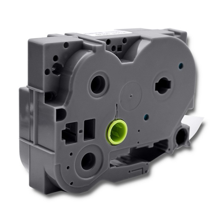 Banda, Qoltec, 50749, pentru BROTHER TZ2-251, 24mm x 8m, Alb / Negru imprimare, Imprimare Prin Termosublimare, Rezistente La Apa, Raze Uv, 85 x 68 x 28 mm, Alb
