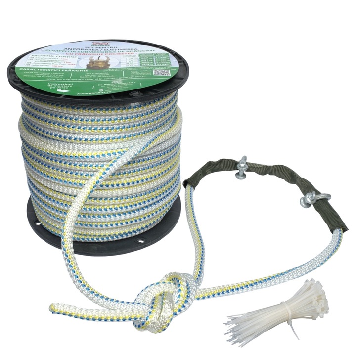 Set pentru ancorare pompe submersibile, 9mm, 50m